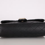 Chanel Westminster Pearl Chain Single Flap Black Lambskin MMHW