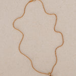 18K Yellow Gold Square Cut Sapphire and Diamond Flower Charm Necklace - Drop 12