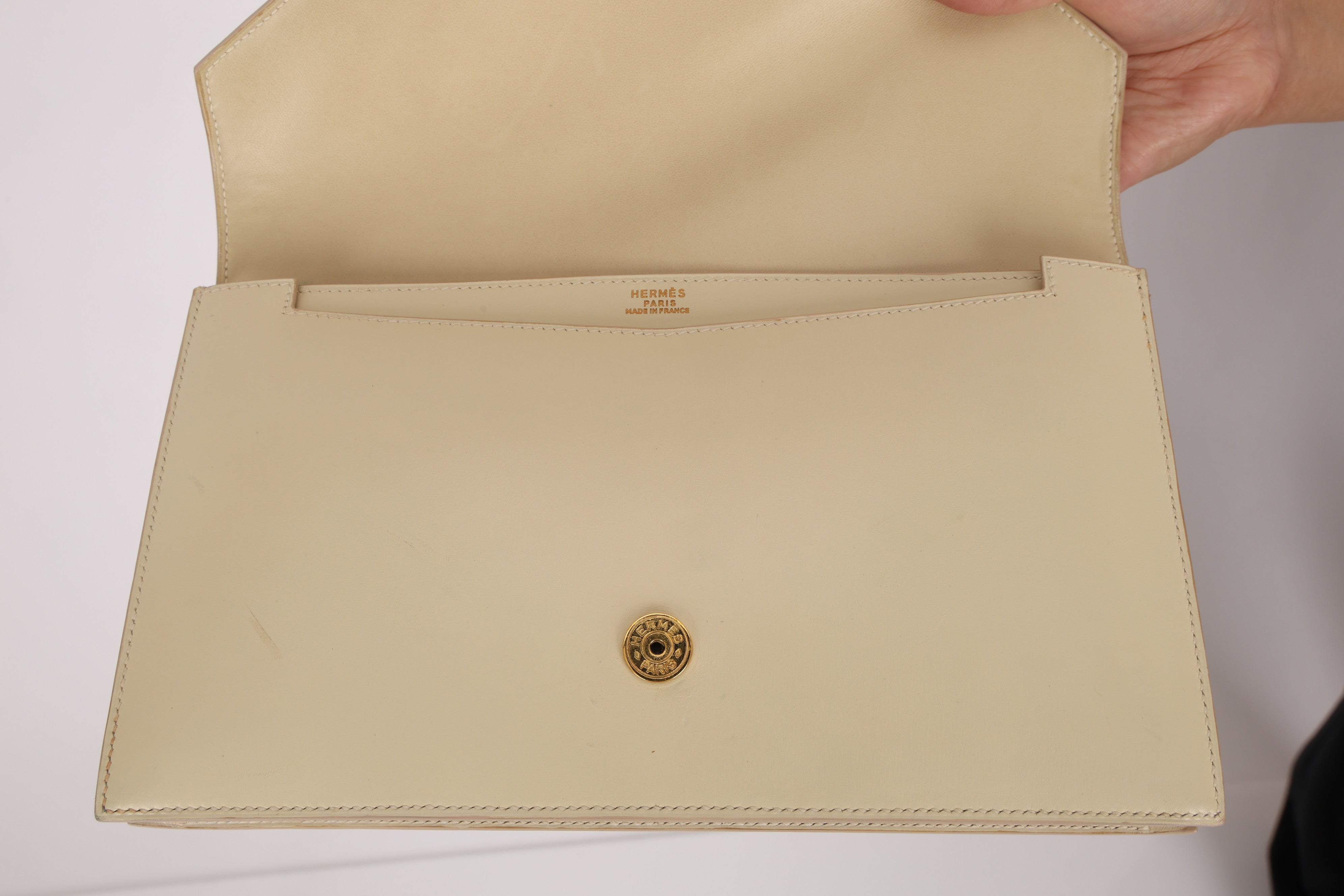 Hermès Lydie Bag Vanille Box 1996 GHW - Drop 8