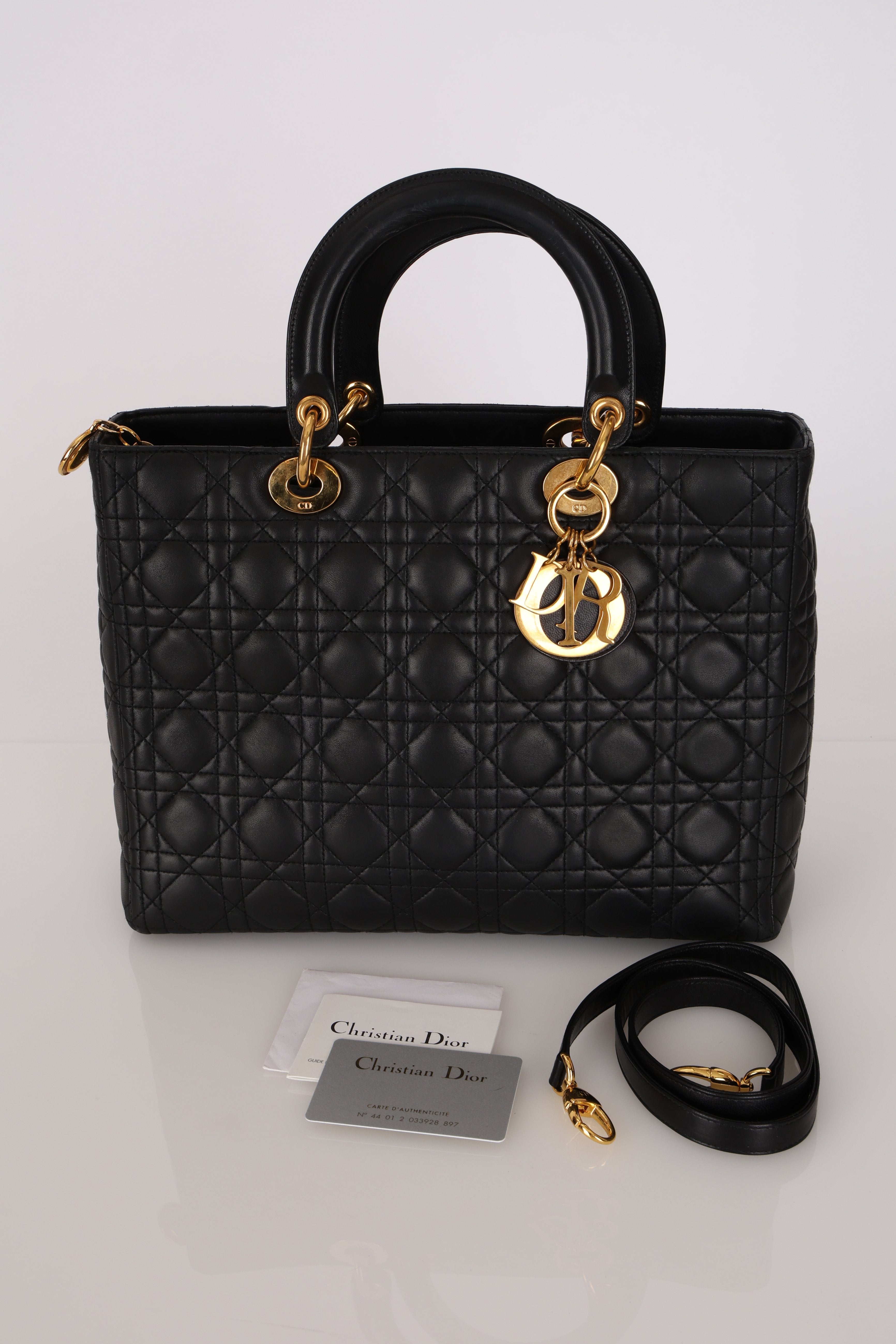 Dior Large Lady Black Lambskin