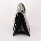 Chanel East West Single Flap Black Patent 2012 GHW