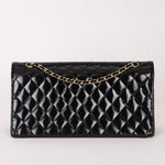 Chanel East West Single Flap Black Patent 2012 GHW