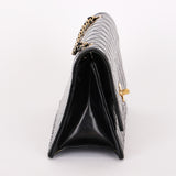 Chanel East West Single Flap Black Patent 2012 GHW