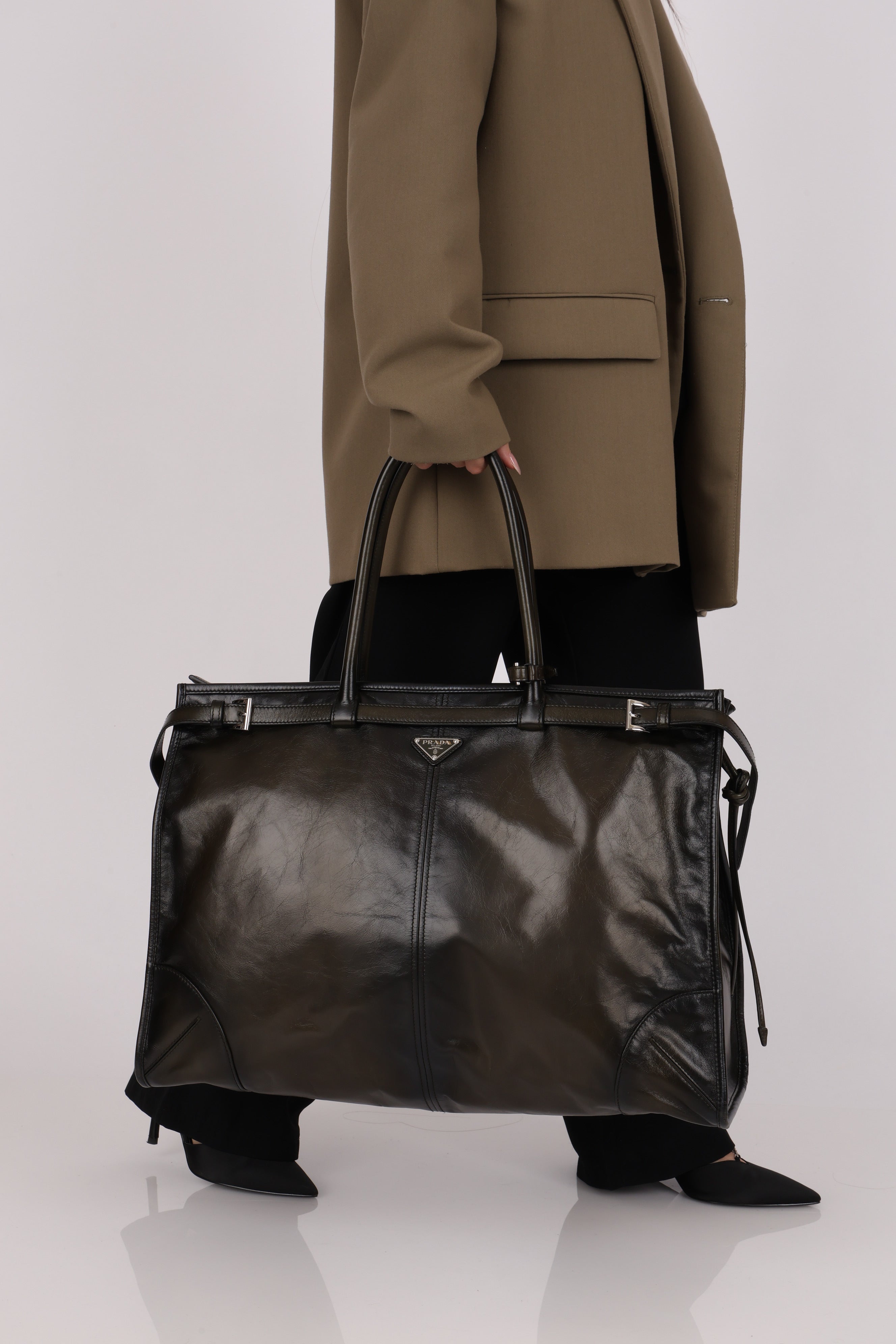 Prada X-Large Bonnie Tote Olive Antiqued Leather (DONE)