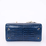 Ultra-Rare Dior Medium Lady Blue Navy Crocodile 2016