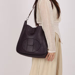 Hermès Evelyne GM Violette Taurillon Clemence 2014 PHW