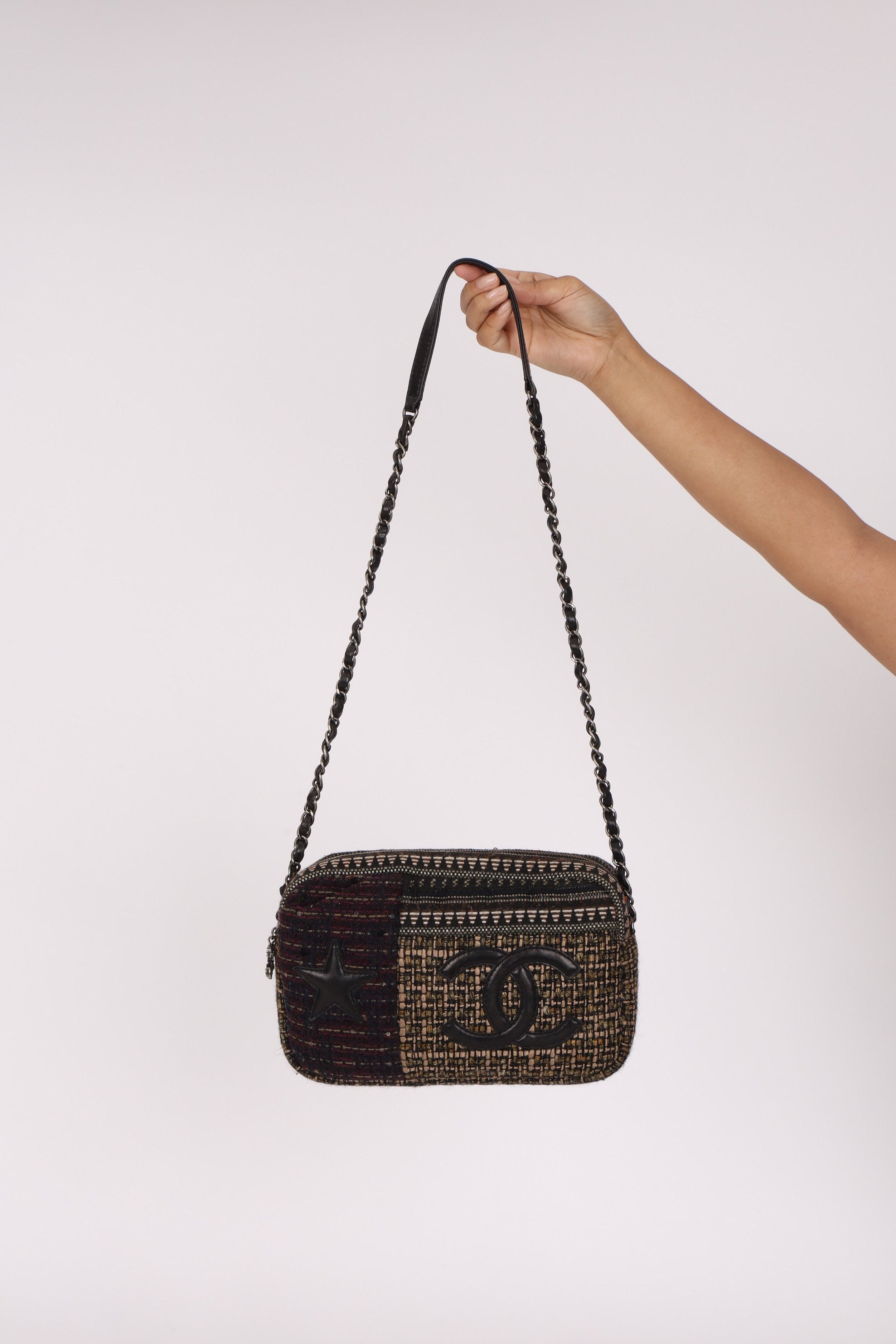 Chanel Paris-Dallas CC Camera Bag Multicolor Tweed 2011 RHW (DONE)