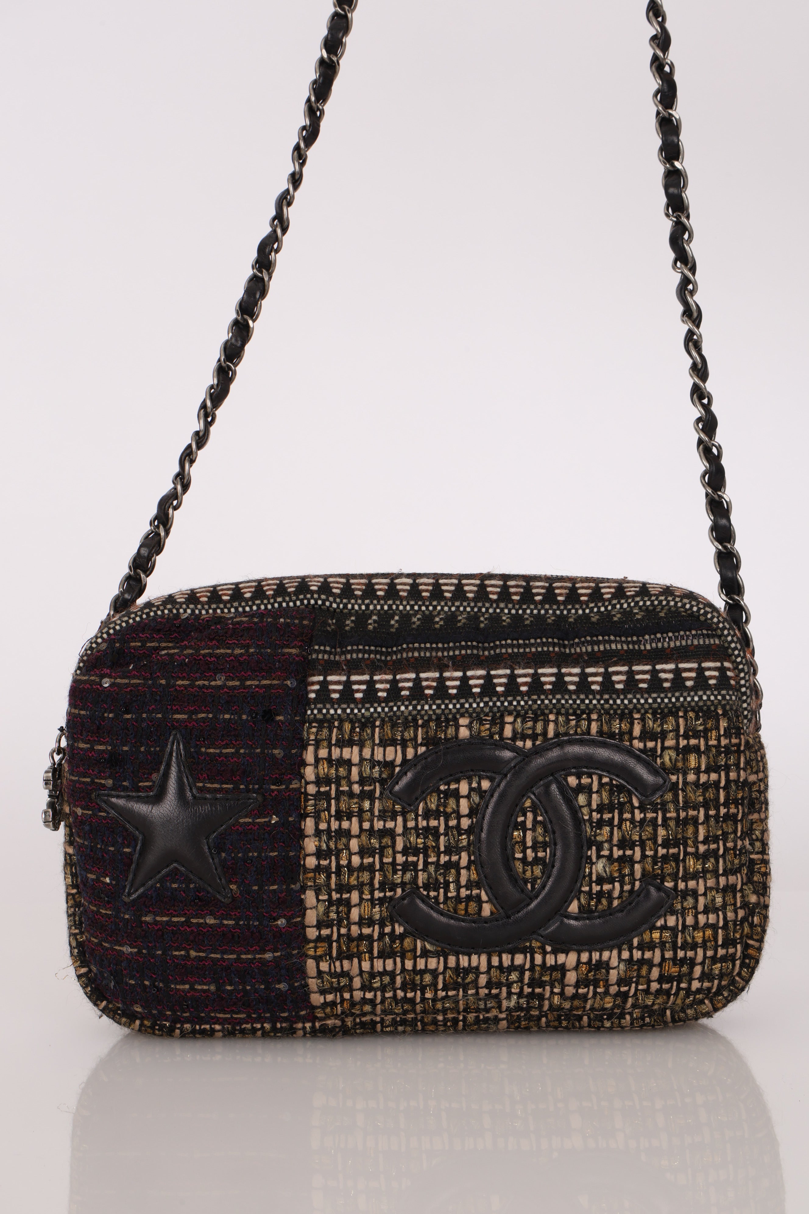 Chanel Paris-Dallas CC Camera Bag Multicolor Tweed 2011 RHW (DONE)