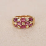 18K Gold Ruby Diamond Ring