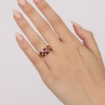 18K Gold Ruby Diamond Ring