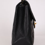 Chanel Maxi Classic Single Flap Black Lambskin 24K GP