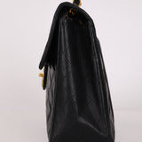 Chanel Maxi Classic Single Flap Black Lambskin 24K GP