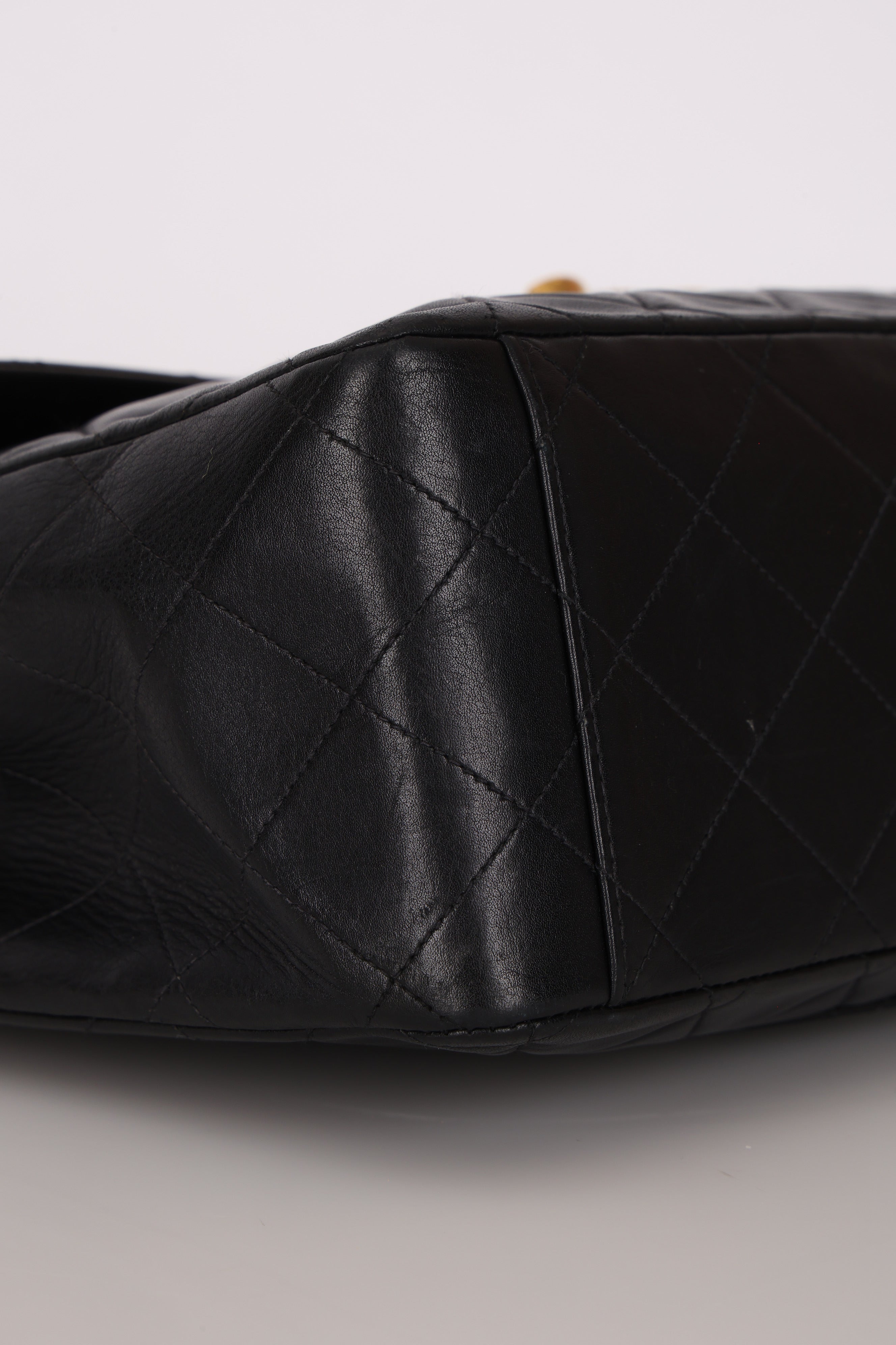 Chanel Maxi Classic Single Flap Black Lambskin 24K GP