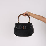 Gucci Leather Bamboo Top Handle Bag