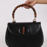 Gucci Leather Bamboo Top Handle Bag