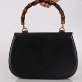 Gucci Leather Bamboo Top Handle Bag