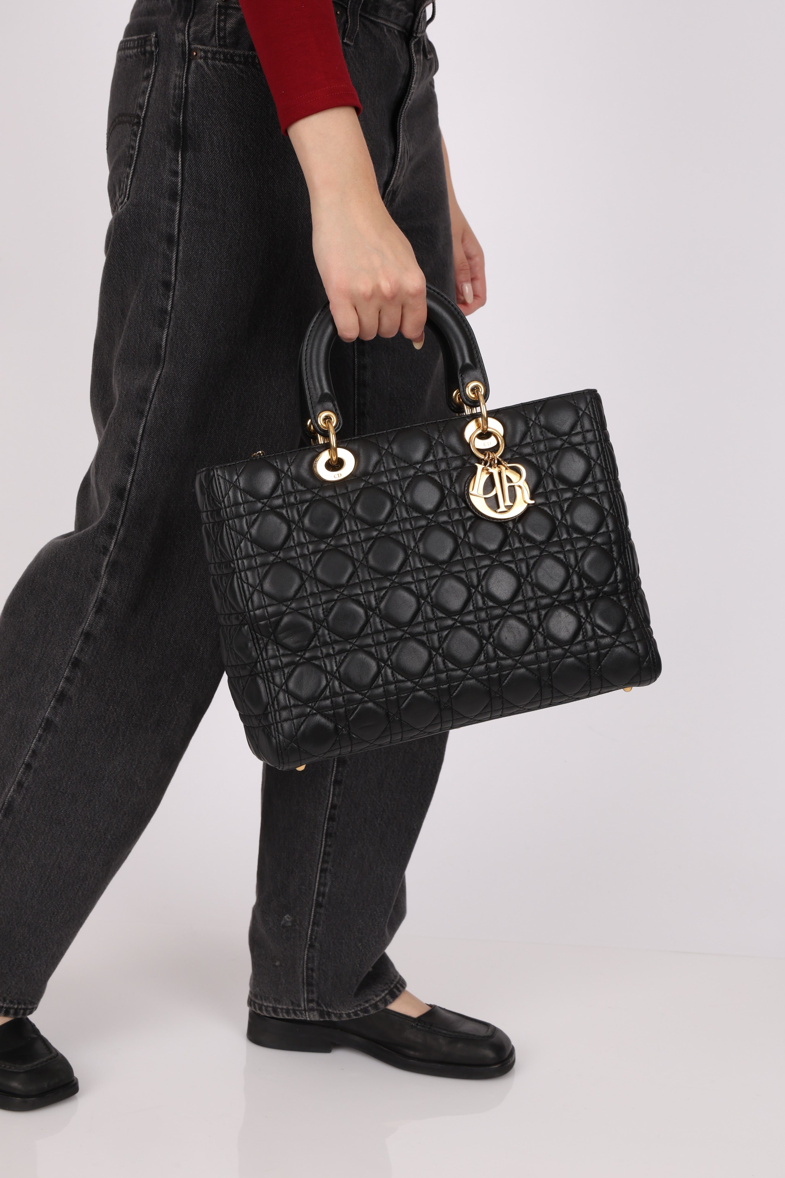 Dior Large Lady Black Lambskin 2016