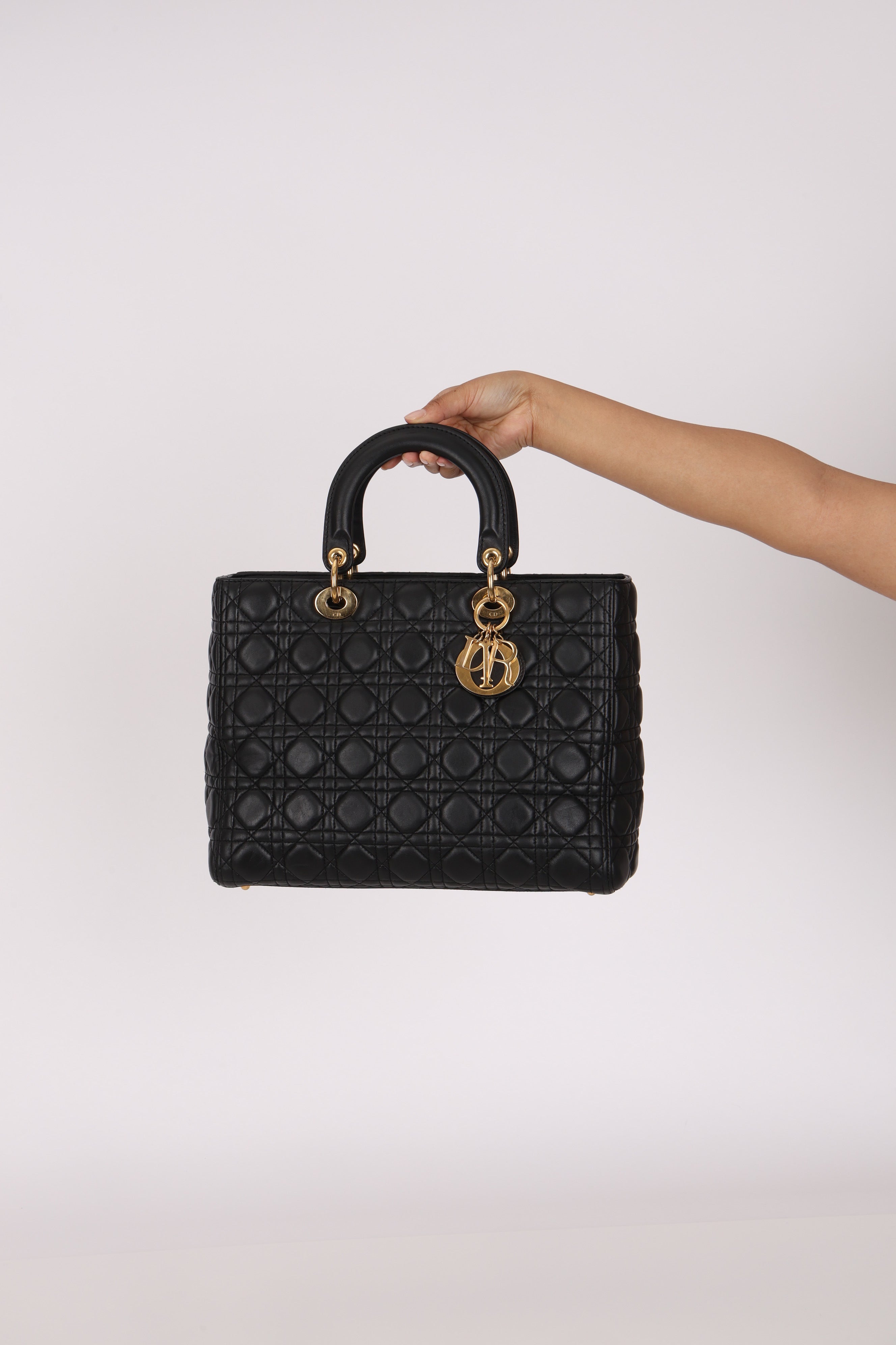 Dior Large Lady Black Lambskin 2016