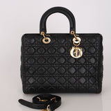 Dior Large Lady Black Lambskin 2016