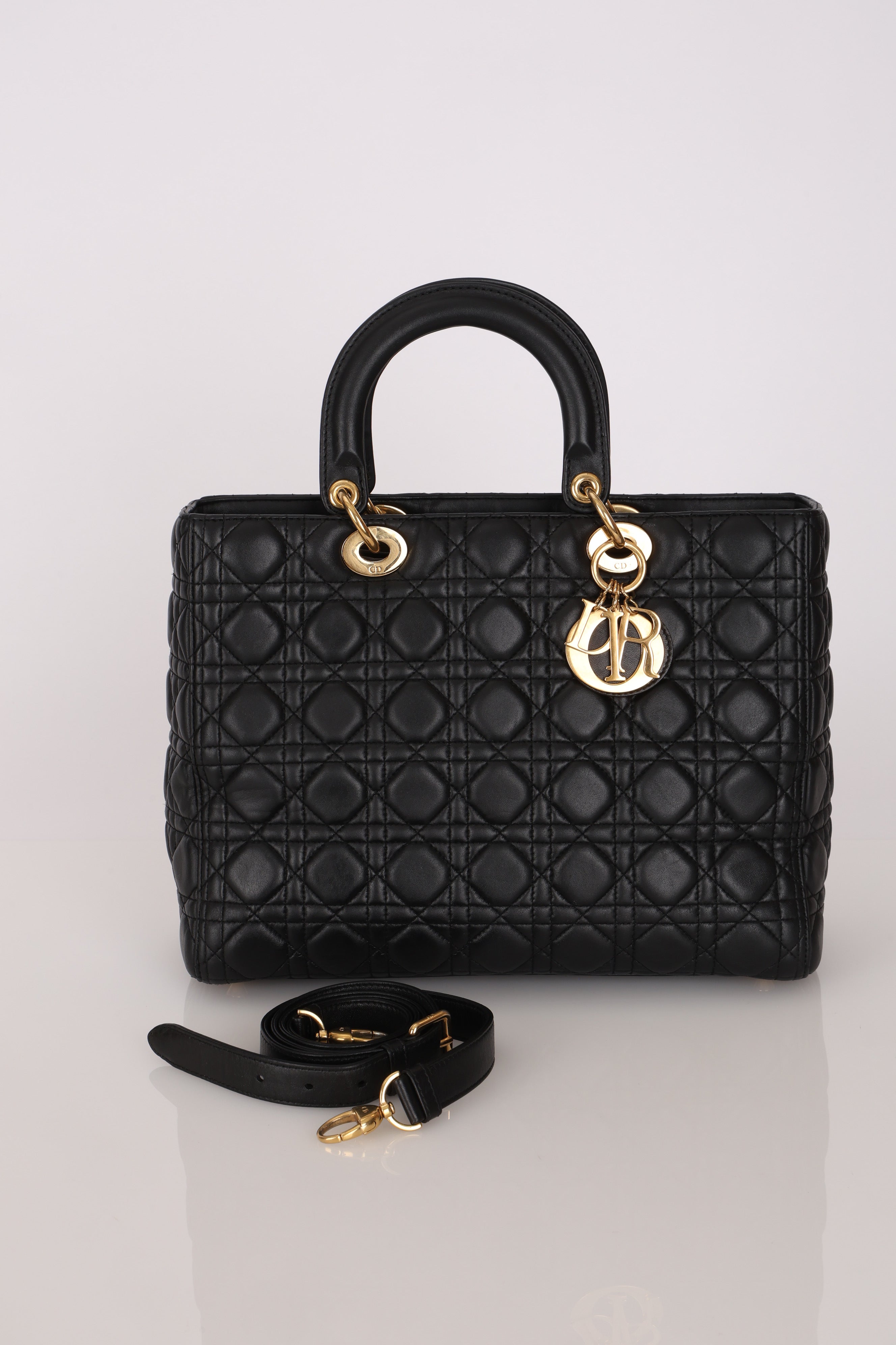 Dior Large Lady Black Lambskin 2016