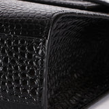 Saint Laurent Manhattan Croc Embossed Shoulder Bag