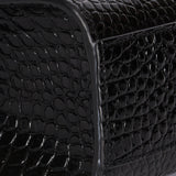 Saint Laurent Manhattan Croc Embossed Shoulder Bag