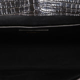 Saint Laurent Manhattan Croc Embossed Shoulder Bag