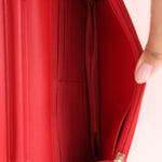 Chanel Filigree Wallet on Chain Red Caviar AGHW