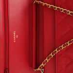 Chanel Filigree Wallet on Chain Red Caviar AGHW