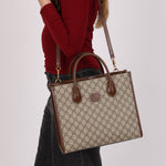 Gucci Monogram Supreme Canvas Tote Bag