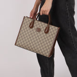 Gucci Monogram Supreme Canvas Tote Bag