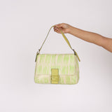 Fendi Mamma Forever Baguette Lime Green Watersnake