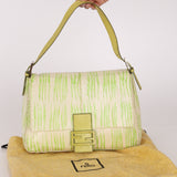 Fendi Mamma Forever Baguette Lime Green Watersnake