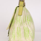 Fendi Mamma Forever Baguette Lime Green Watersnake