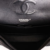 Chanel Medium Double Flap Black Perforated Jersey 2016 SHW