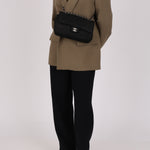 Chanel Medium Double Flap Black Perforated SHW