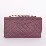 Ultra-Rare Chanel Medium Classic Single Flap Plum Jersey 1995 24K GP