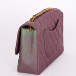 Ultra-Rare Chanel Medium Classic Single Flap Plum Jersey 1995 24K GP