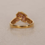 18K Yellow Gold Ruby Crossover Ring, Size US 7 - Drop 16
