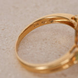 1990s - 2000s 18K Yellow Gold Diamond Peridot and Topaz Halo Ring, Size US 7 - Drop 24