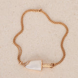 Bvlgari 18K Rose Gold Mother of Pearl Diamond Gelati Bracelet M/L - Drop 24