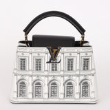 Ultra-Rare Louis Vuitton x Fornasetti Architettura Capucines BB Silk-Screen Leather 2021 SHW - Drop 11