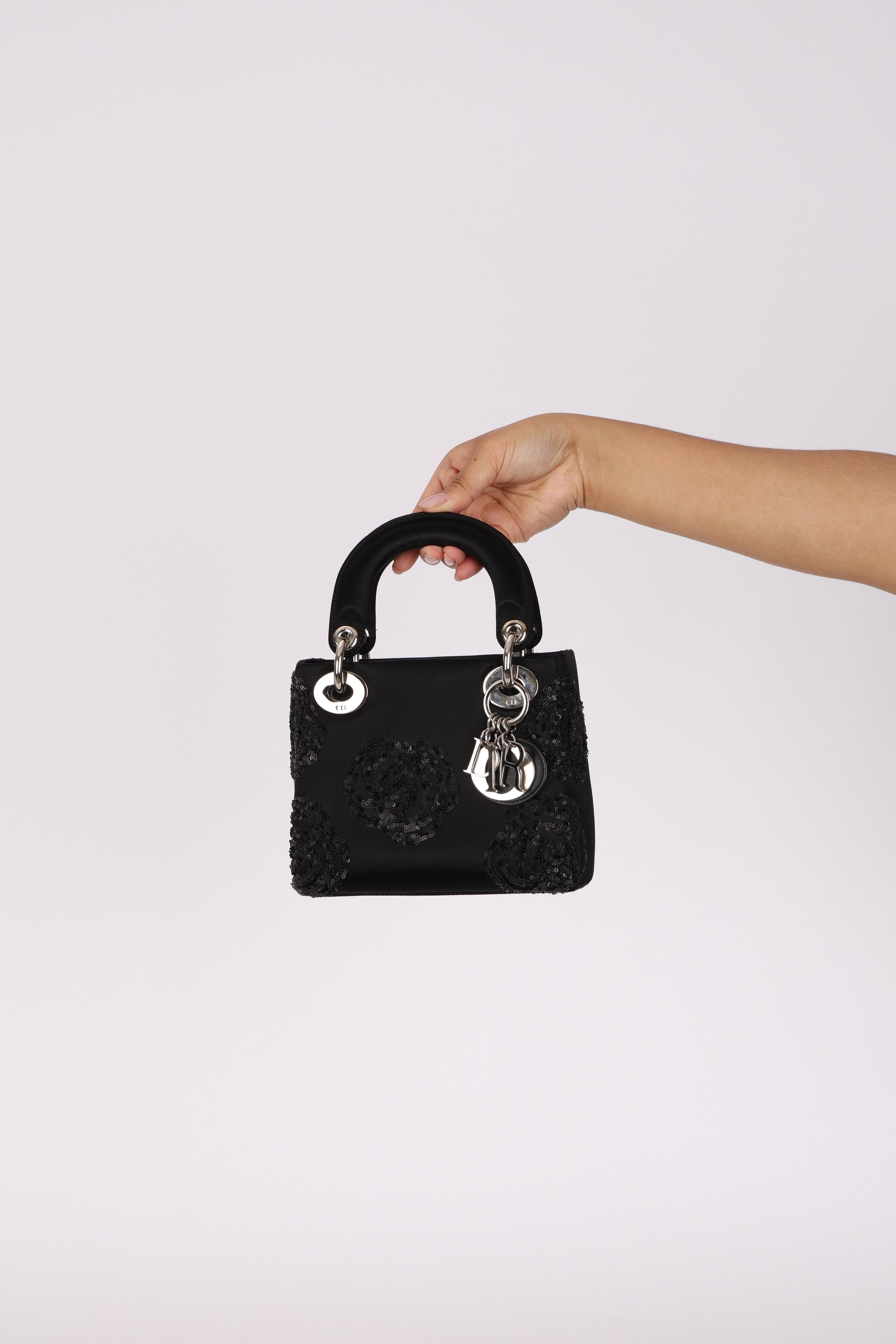 Dior Floral Sequin Mini Lady Bag