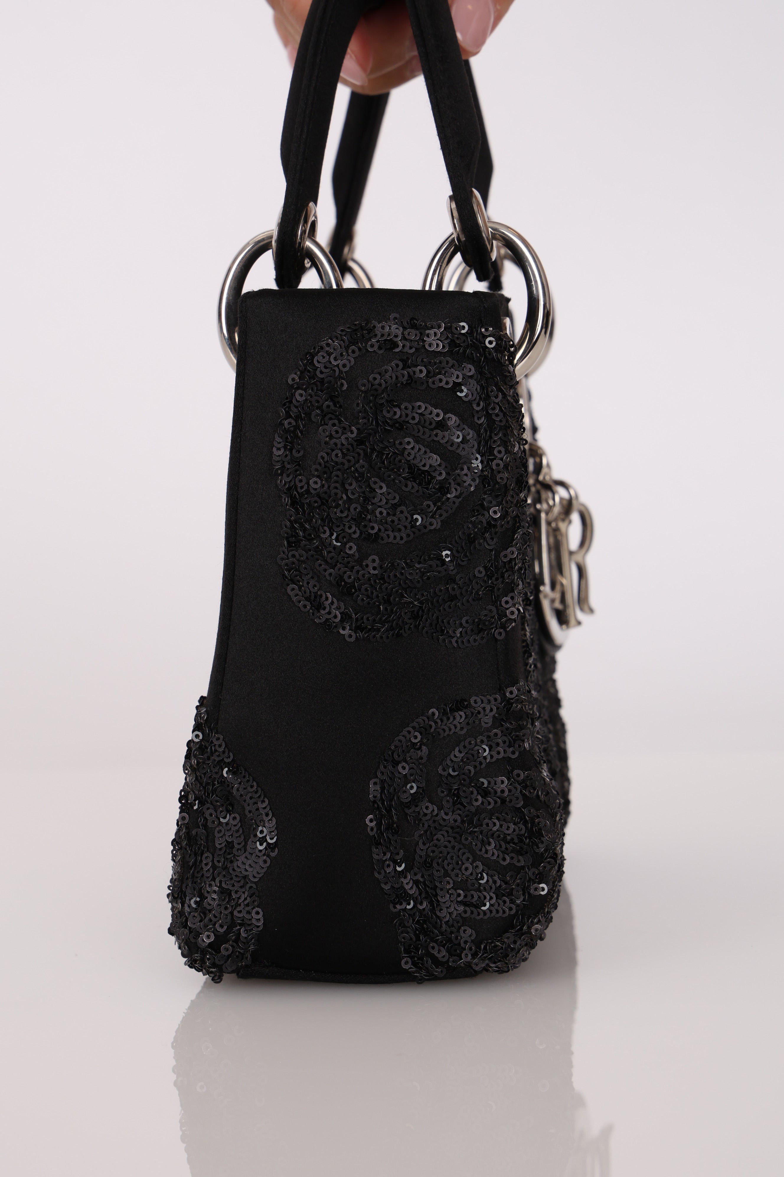 Dior Floral Sequin Mini Lady Bag