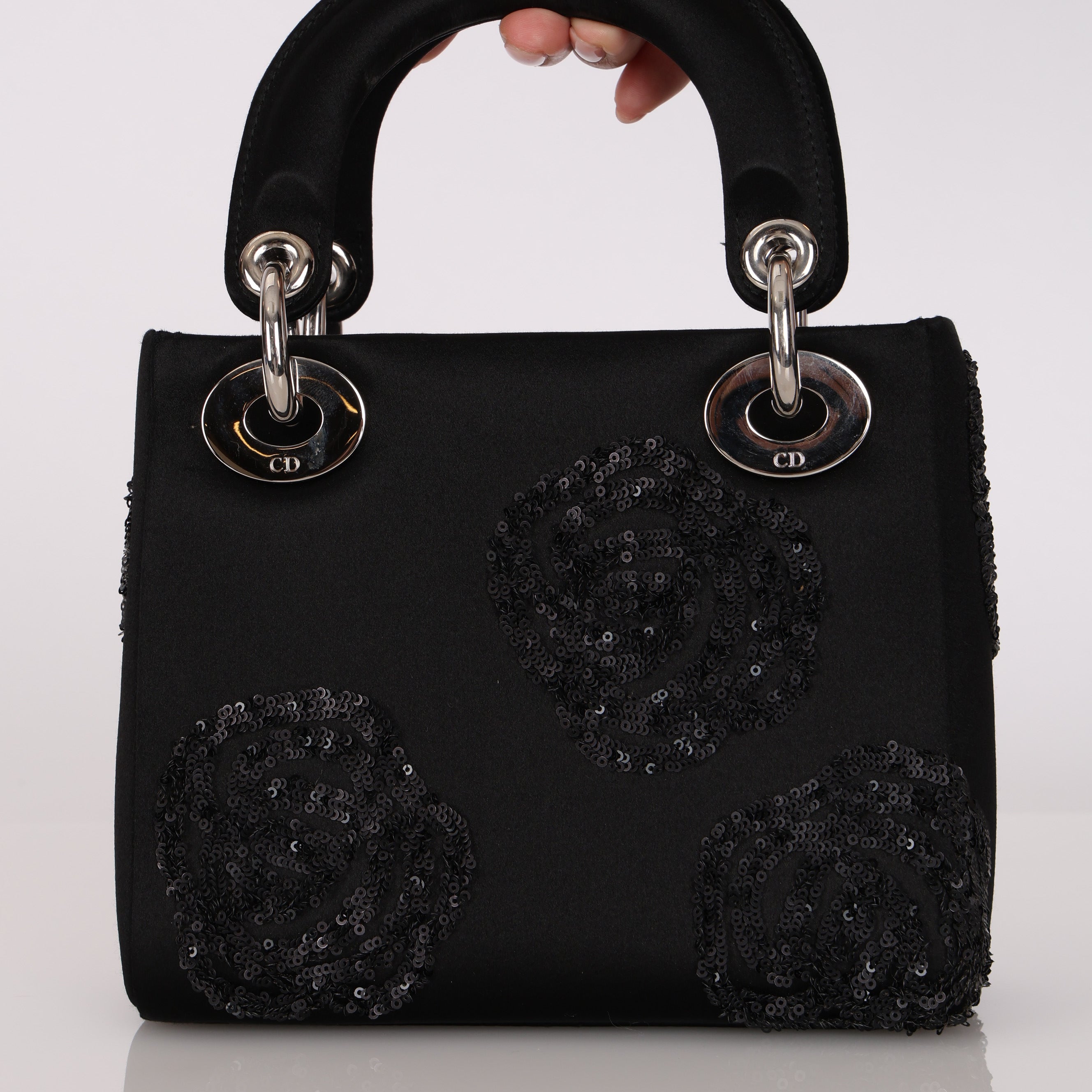 Dior Floral Sequin Mini Lady Bag