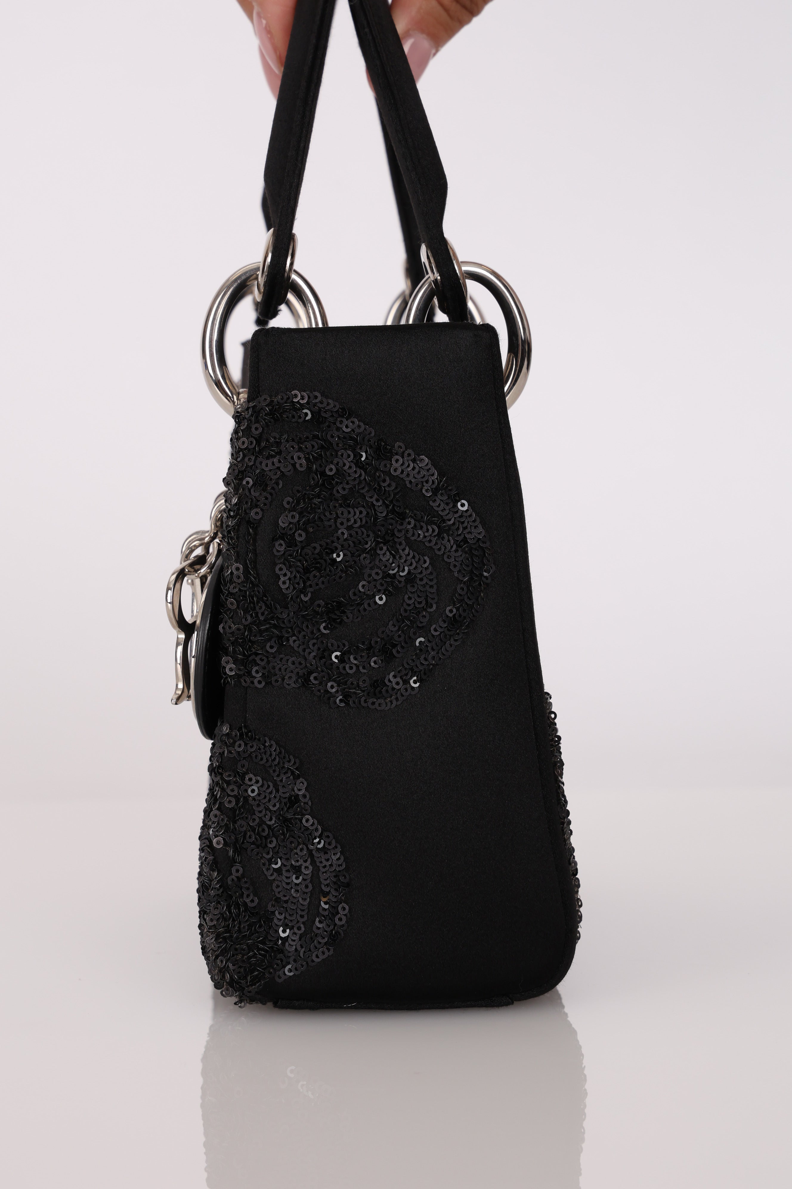 Dior Floral Sequin Mini Lady Bag