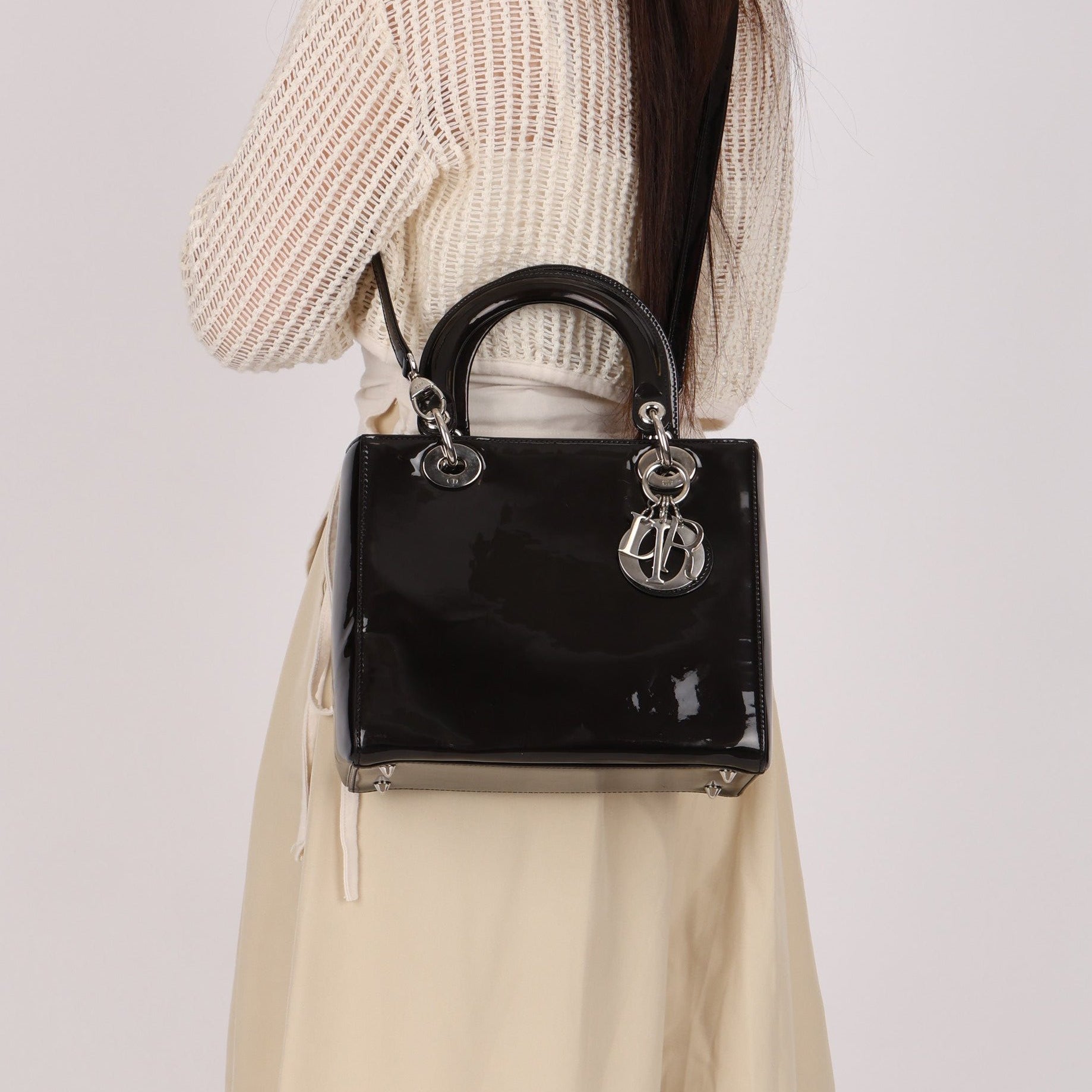 Dior Medium Lady Black Patent 2015