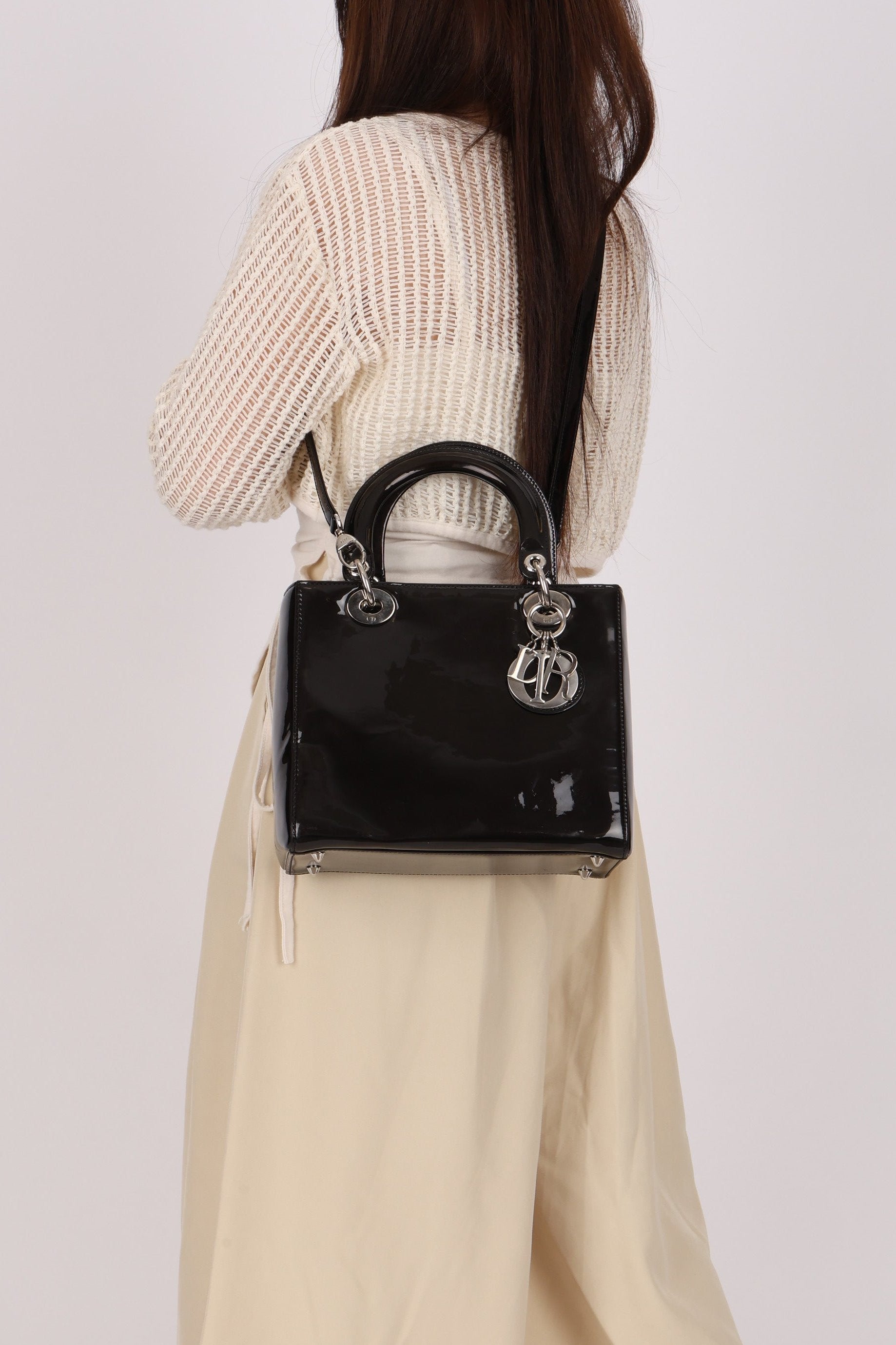 Dior Medium Lady Black Patent 2015