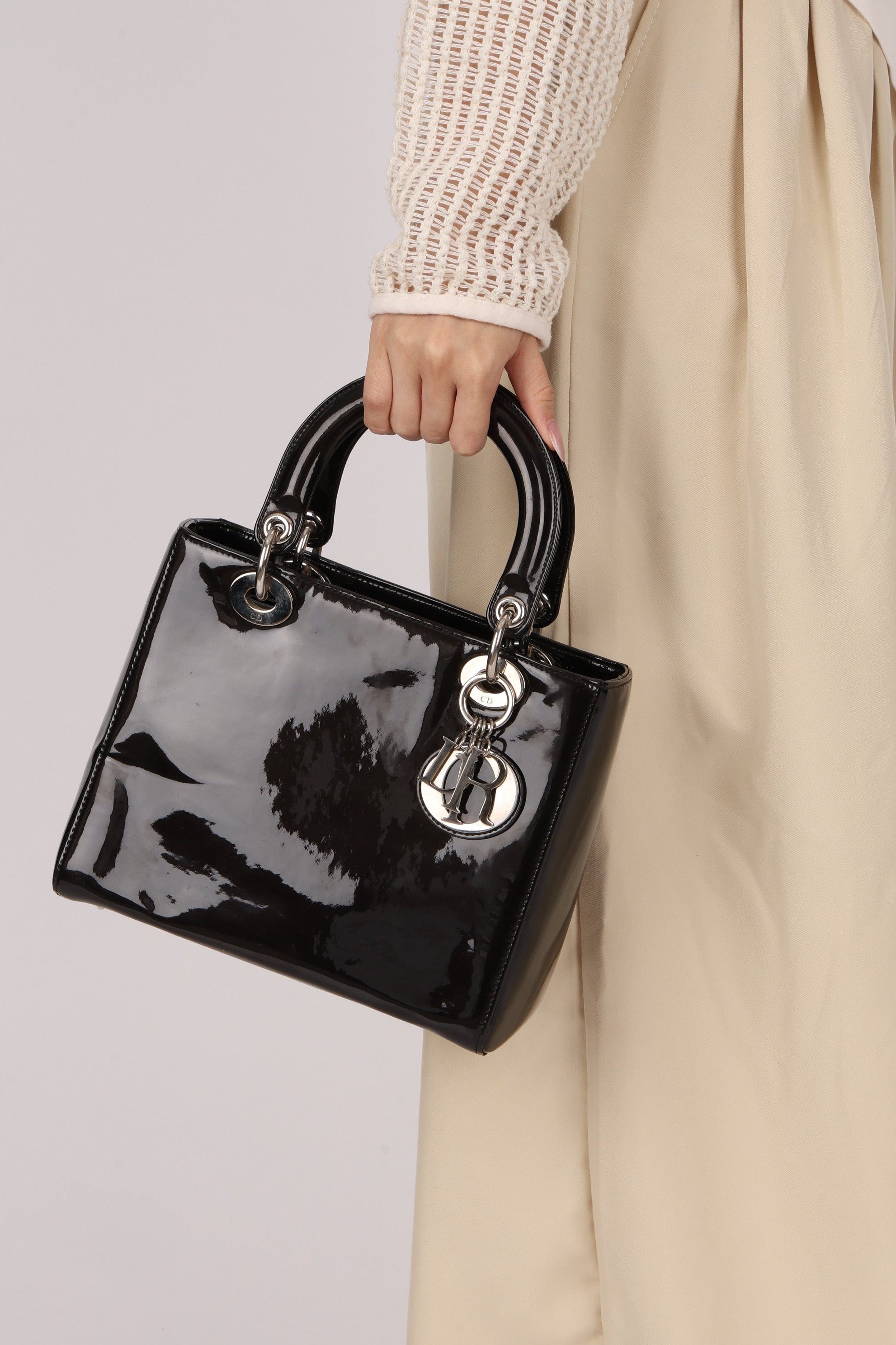 Dior Medium Lady Black Patent 2015
