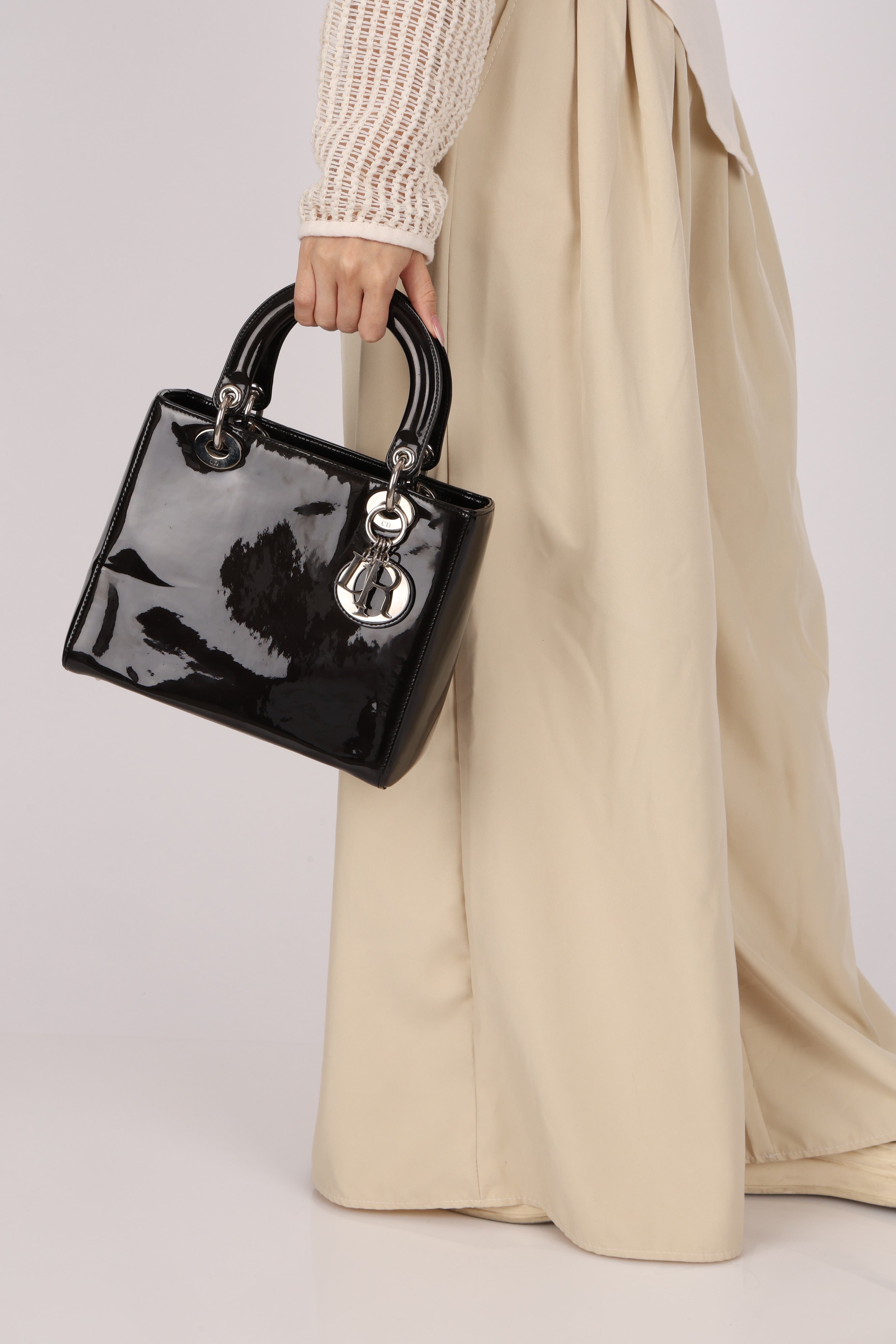 Dior Medium Lady Black Patent 2015